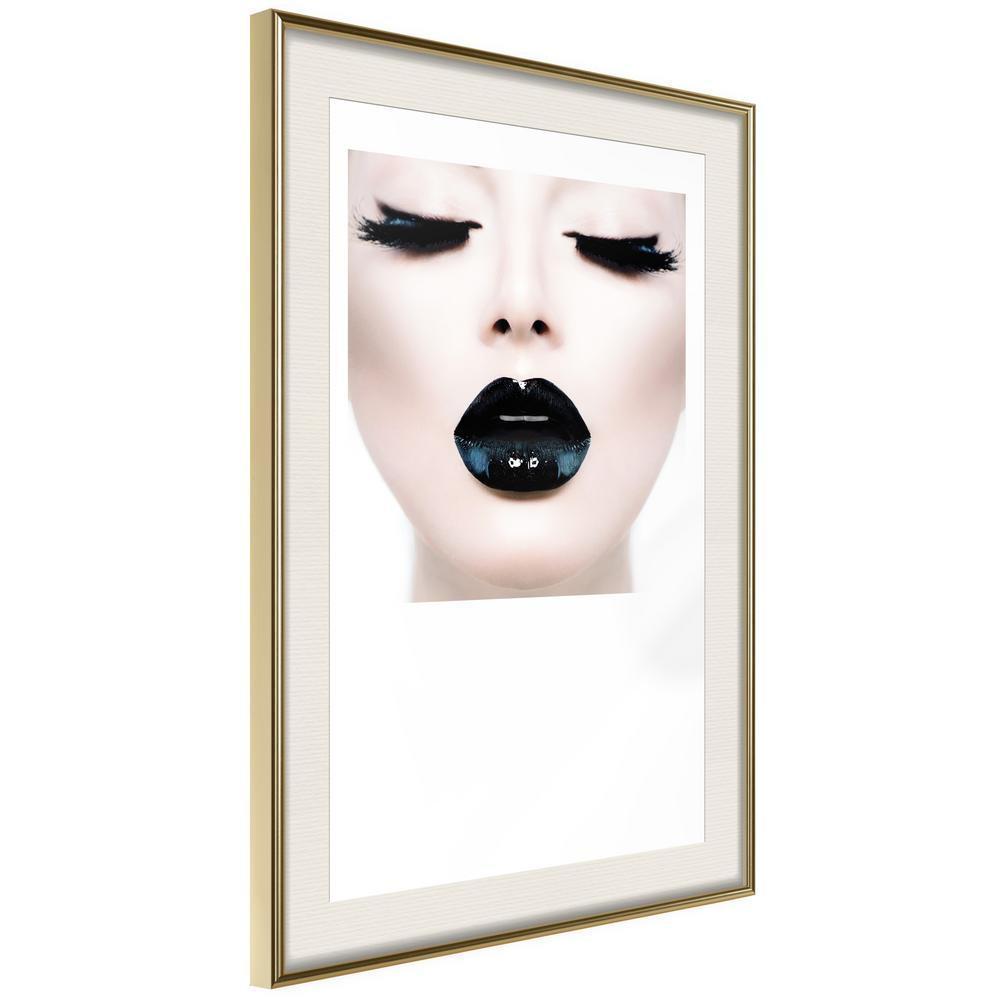 Wall Decor Portrait - Black Lipstick-artwork for wall with acrylic glass protection