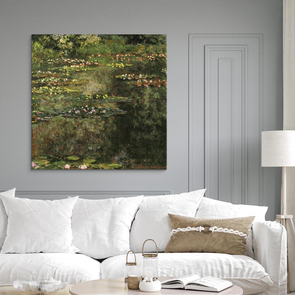 Canvas Print - Pond With Water Lilies-ArtfulPrivacy-Wall Art Collection