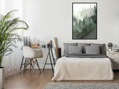 Framed Art - Steaming Forest-artwork for wall with acrylic glass protection