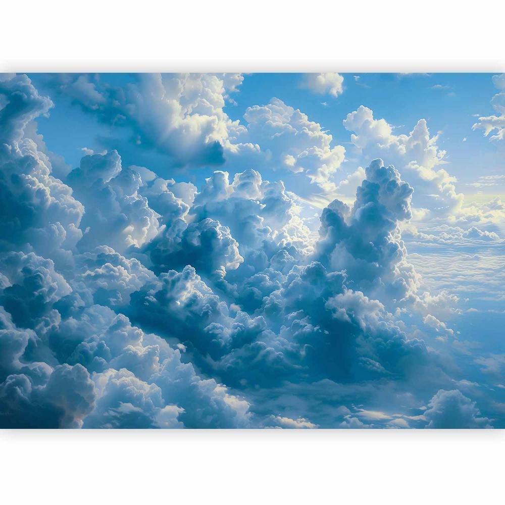 Wall Mural - Ocean in the Air: Waving Clouds Reflecting Morning Light