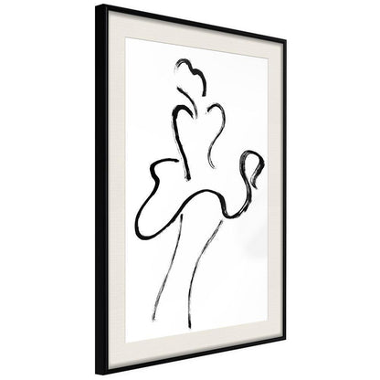 Black and White Framed Poster - Marilyn Outline-artwork for wall with acrylic glass protection