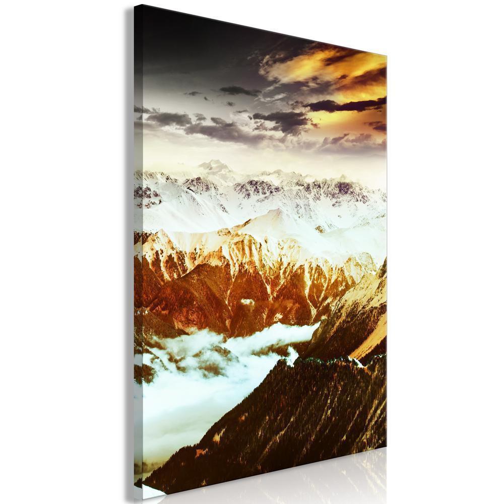 Canvas Print - Copper Mountains (1 Part) Vertical-ArtfulPrivacy-Wall Art Collection