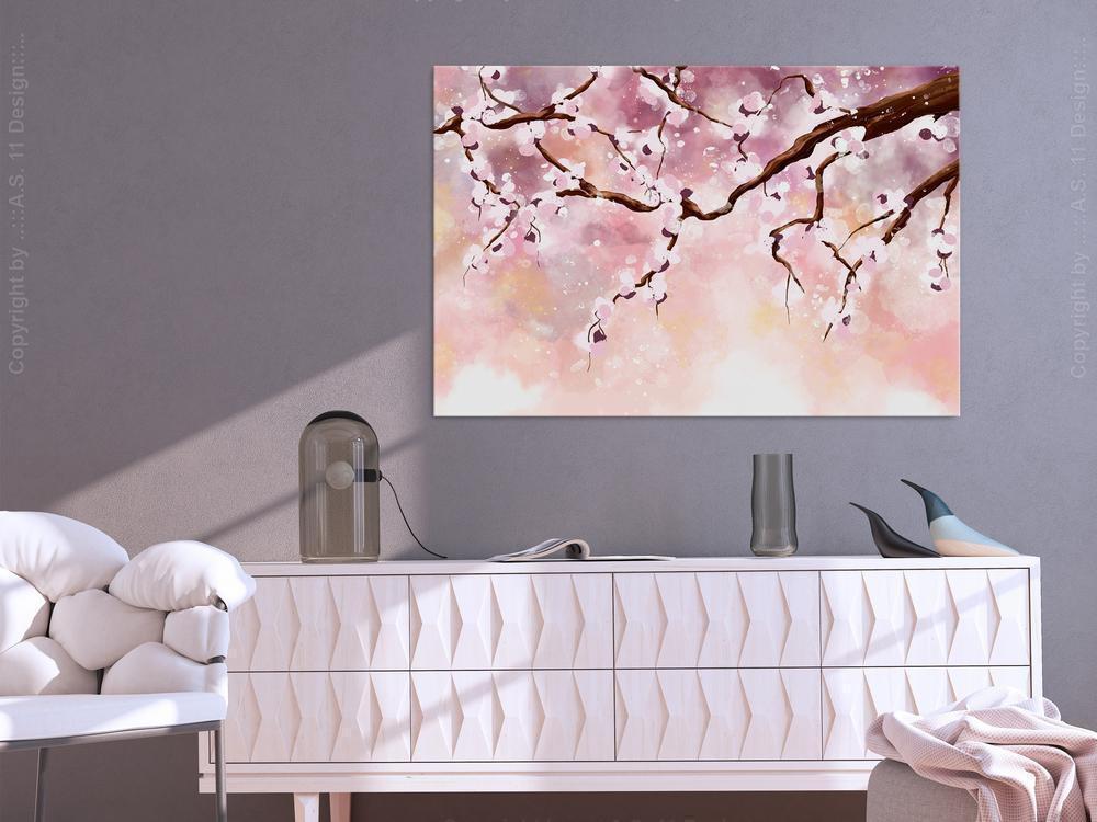 Canvas Print - Cherry Blossoms (1 Part) Wide-ArtfulPrivacy-Wall Art Collection