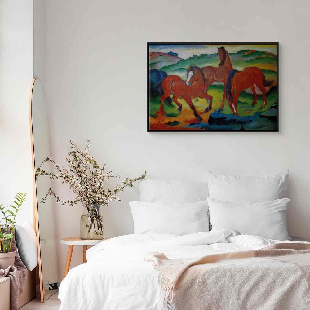 Canvas Print - The Red Horses (Grazing Horses IV) (Franz Marc)