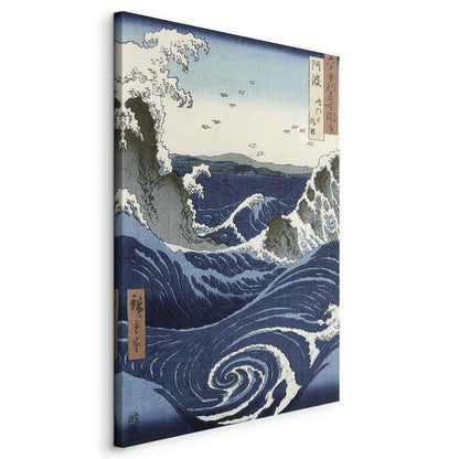 Canvas Print - View of the Naruto whirlpools at Awa from the series 'Rokuju-yoshu Meisho zue' (Utagawa Hiroshige)