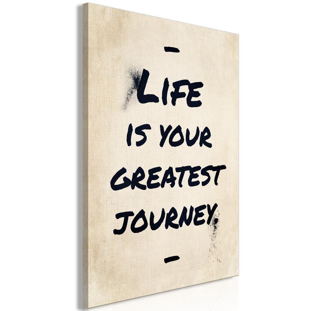 Canvas Print - Life is Your Greates Journey (1 Part) Vertical-ArtfulPrivacy-Wall Art Collection