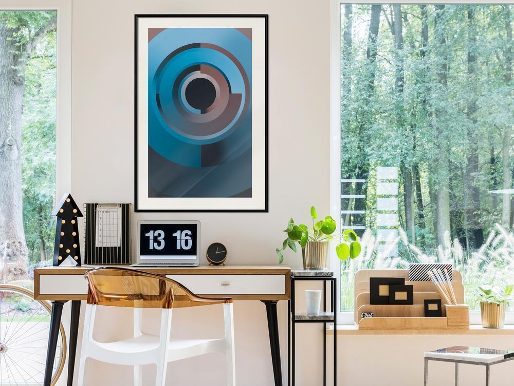 Abstract Poster Frame - Original Spyhole-artwork for wall with acrylic glass protection