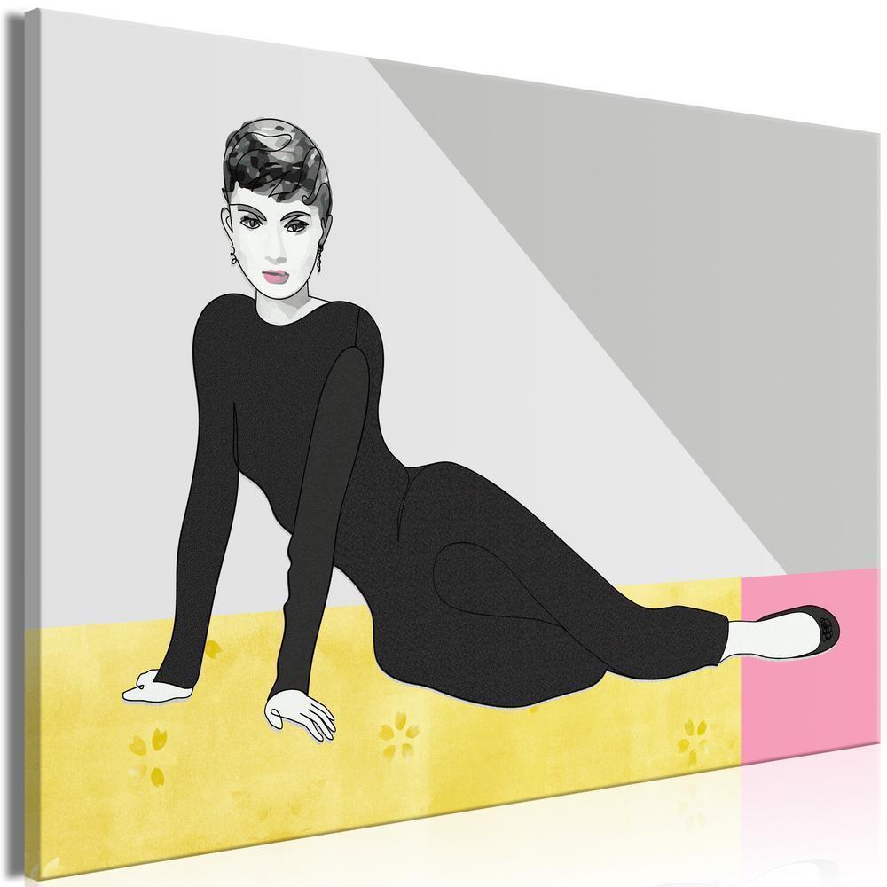 Canvas Print - Woman in Pastel Hue (1-part) - Film-Inspired Pop Art-ArtfulPrivacy-Wall Art Collection
