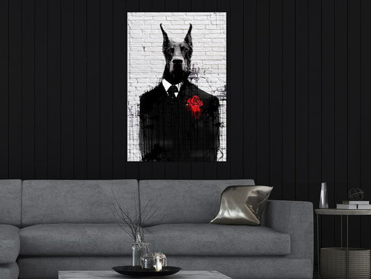 Canvas Print - Doberman in Suit (1 Part) Vertical