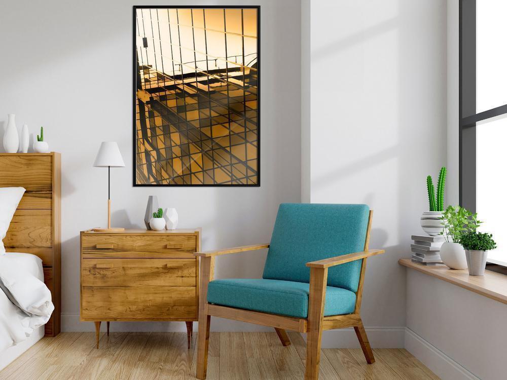 Photography Wall Frame - Steel and Glass (Yellow)-artwork for wall with acrylic glass protection