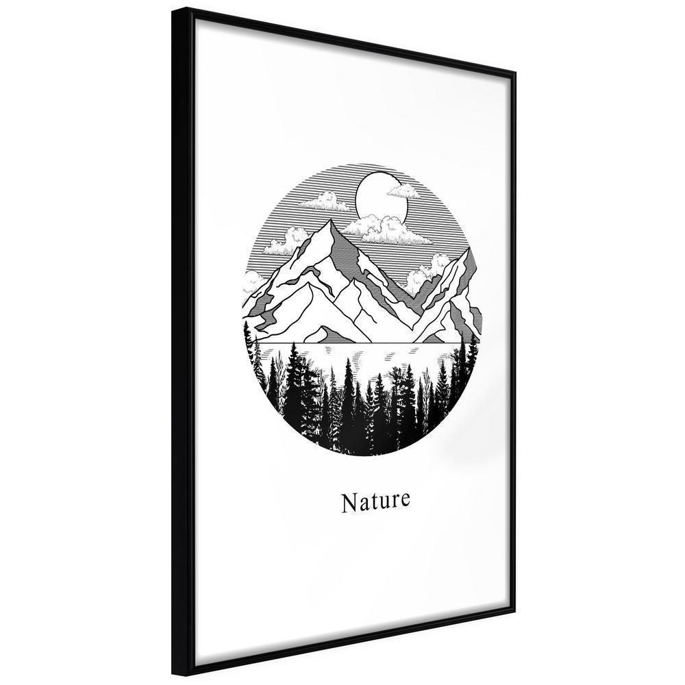 Black and white Wall Frame - Wonders of Nature-artwork for wall with acrylic glass protection