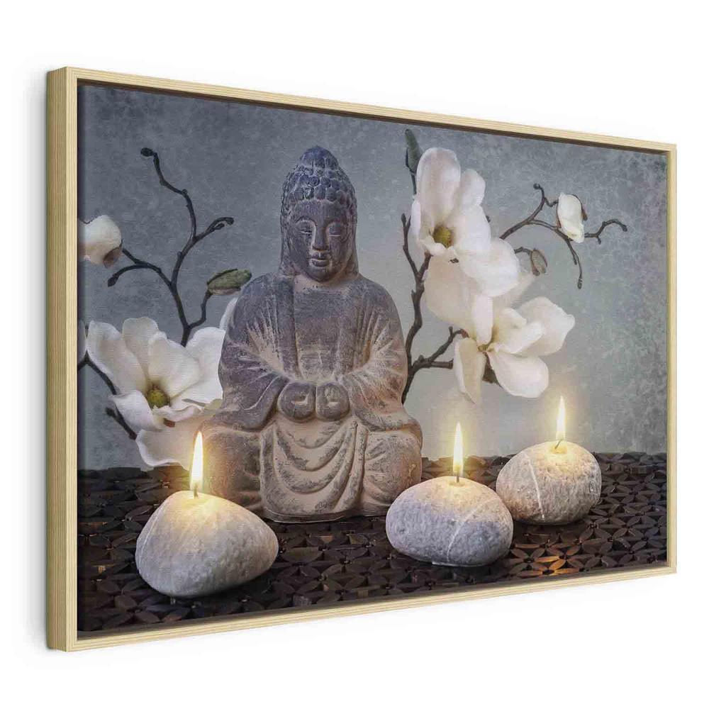 Canvas Print - Buddha and Stones (1 Part) Wide