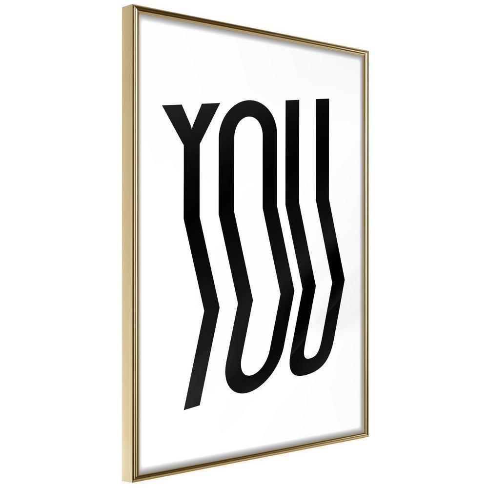 Typography Framed Art Print - Only You-artwork for wall with acrylic glass protection