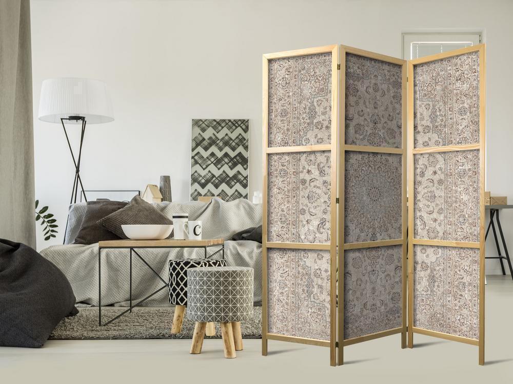 Japanese Room Divider - Desert Nights - Ornamented Persian Carpet in Muted Colors