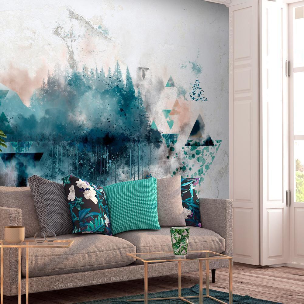 Wall Mural - Geometric Landscape-Wall Murals-ArtfulPrivacy