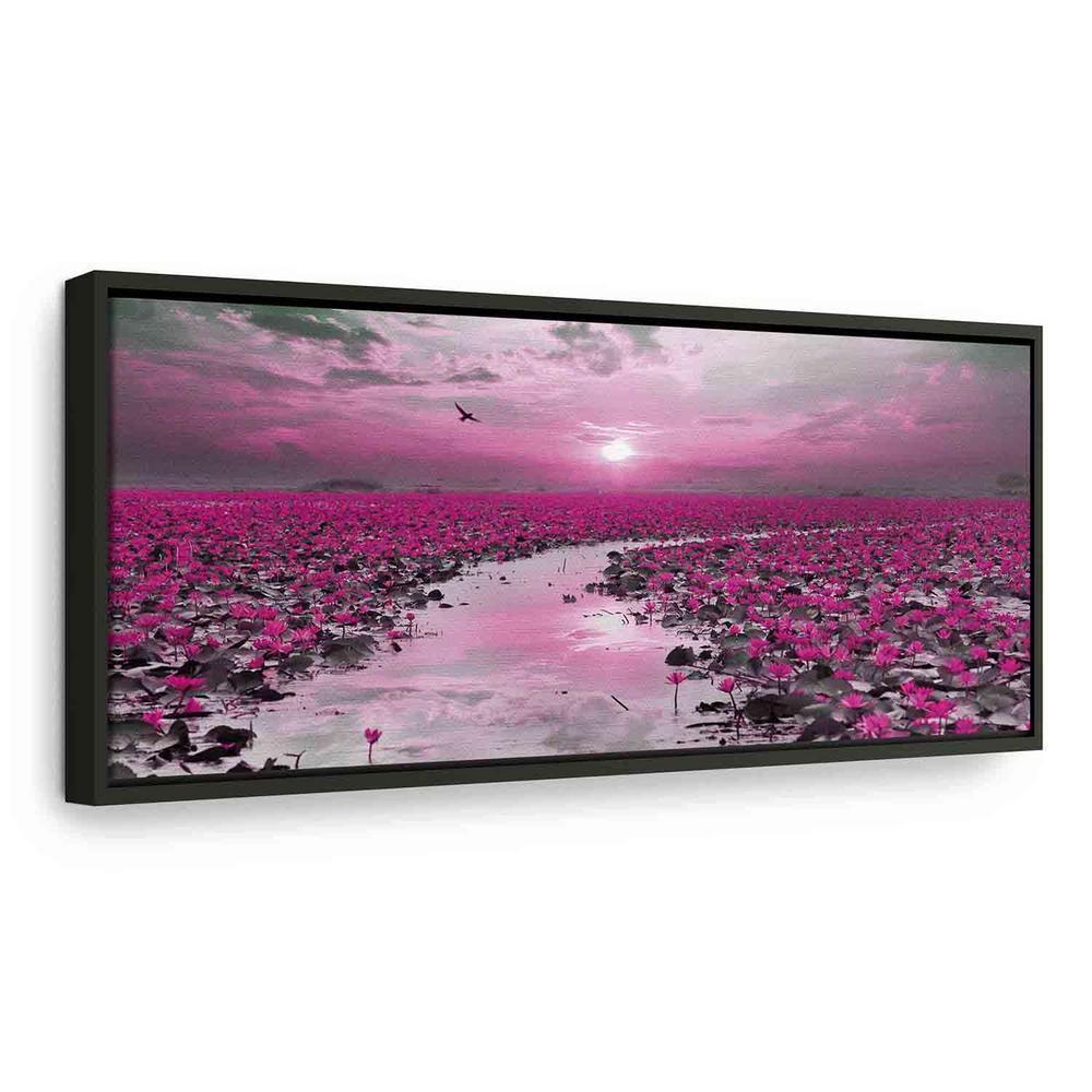 Canvas Print - Lilies and Sunset (1 Part) Narrow