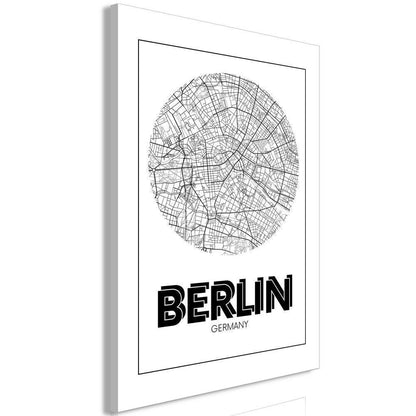 Canvas Print - Retro Berlin (1 Part) Vertical-ArtfulPrivacy-Wall Art Collection