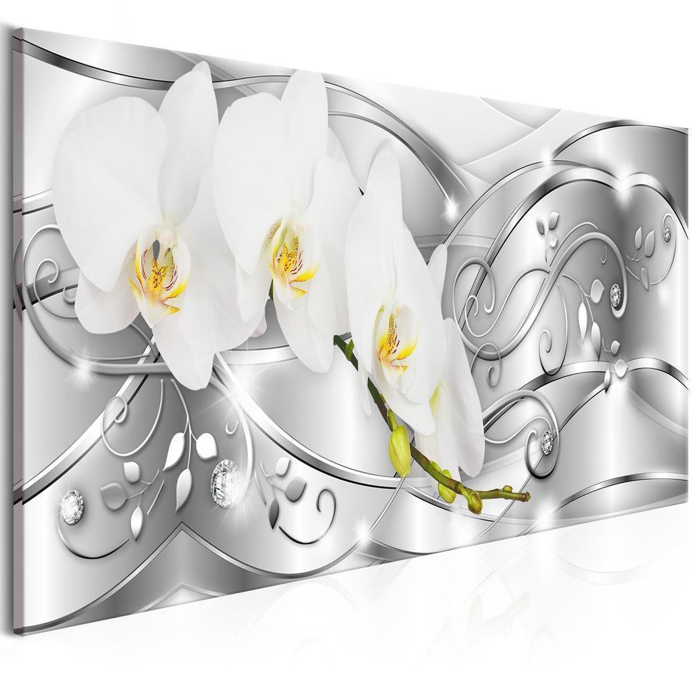 Canvas Print - Flowering (1 Part) Narrow Silver-ArtfulPrivacy-Wall Art Collection