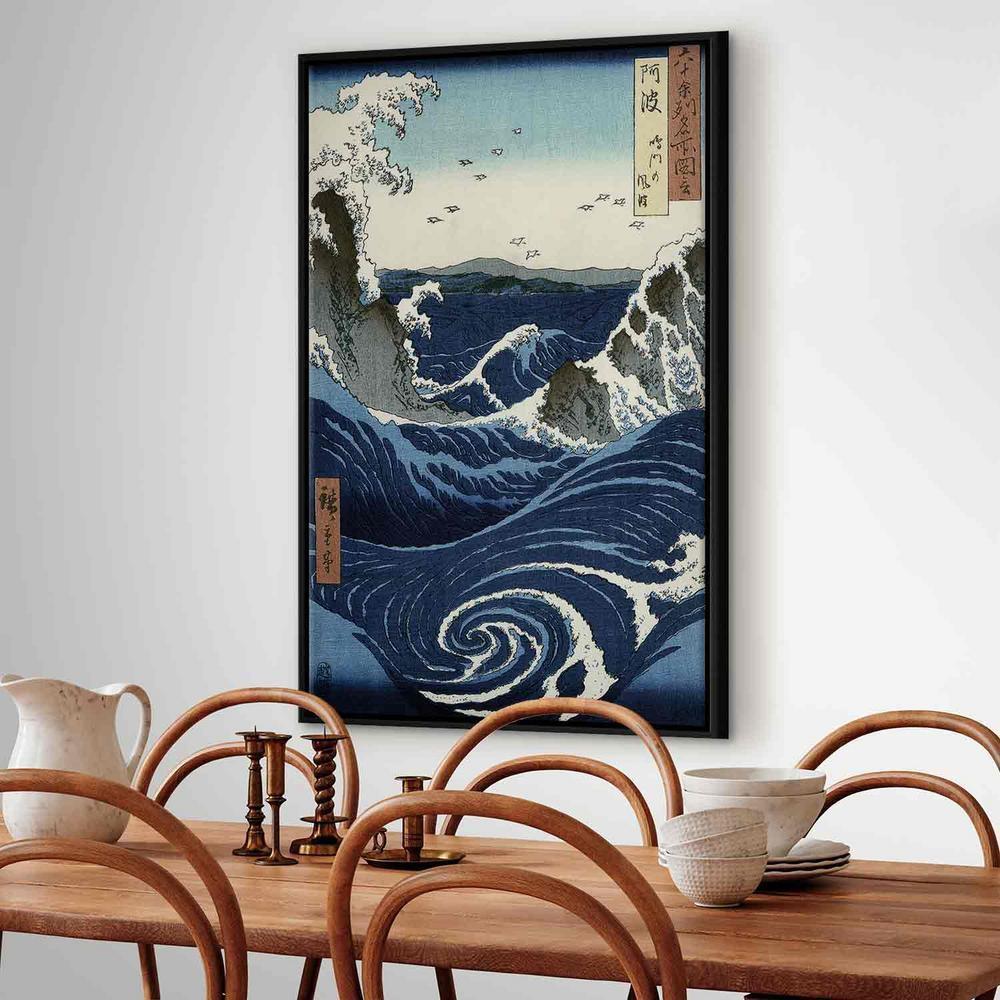 Canvas Print - View of the Naruto whirlpools at Awa from the series 'Rokuju-yoshu Meisho zue' (Utagawa Hiroshige)