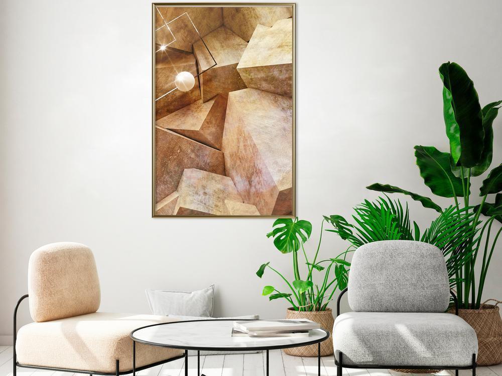 Autumn Framed Poster - Cubic Rocks-artwork for wall with acrylic glass protection