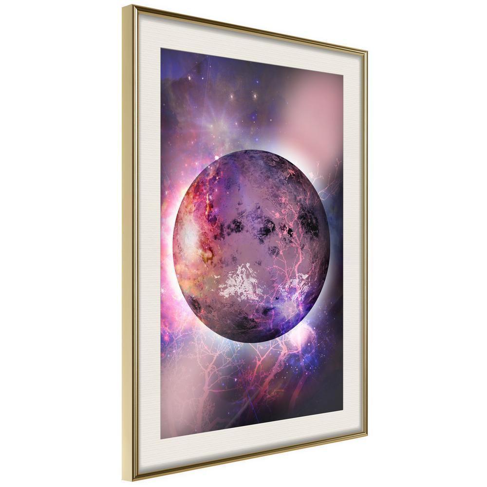 Abstract Poster Frame - Mysterious Celestial Body-artwork for wall with acrylic glass protection