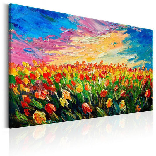 Canvas Print - Sea of Tulips-ArtfulPrivacy-Wall Art Collection