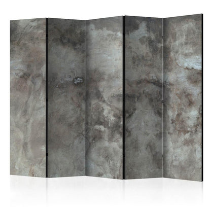 Room Divider - Hail Cloud II- A 5 Panel Folding Screen For Living rooms, bedrooms or home office, decorative folding screen made with wood and canvas