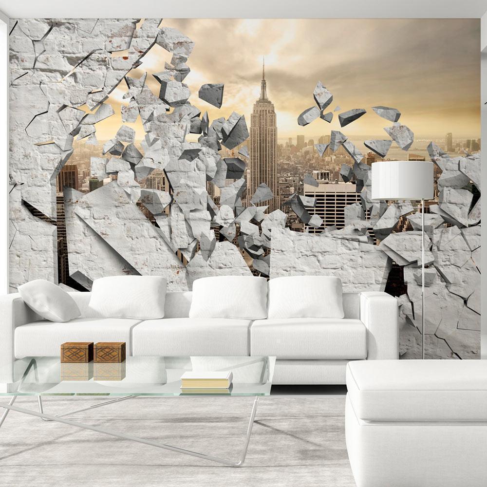 Wall Mural - NY - City behind the Wall-Wall Murals-ArtfulPrivacy