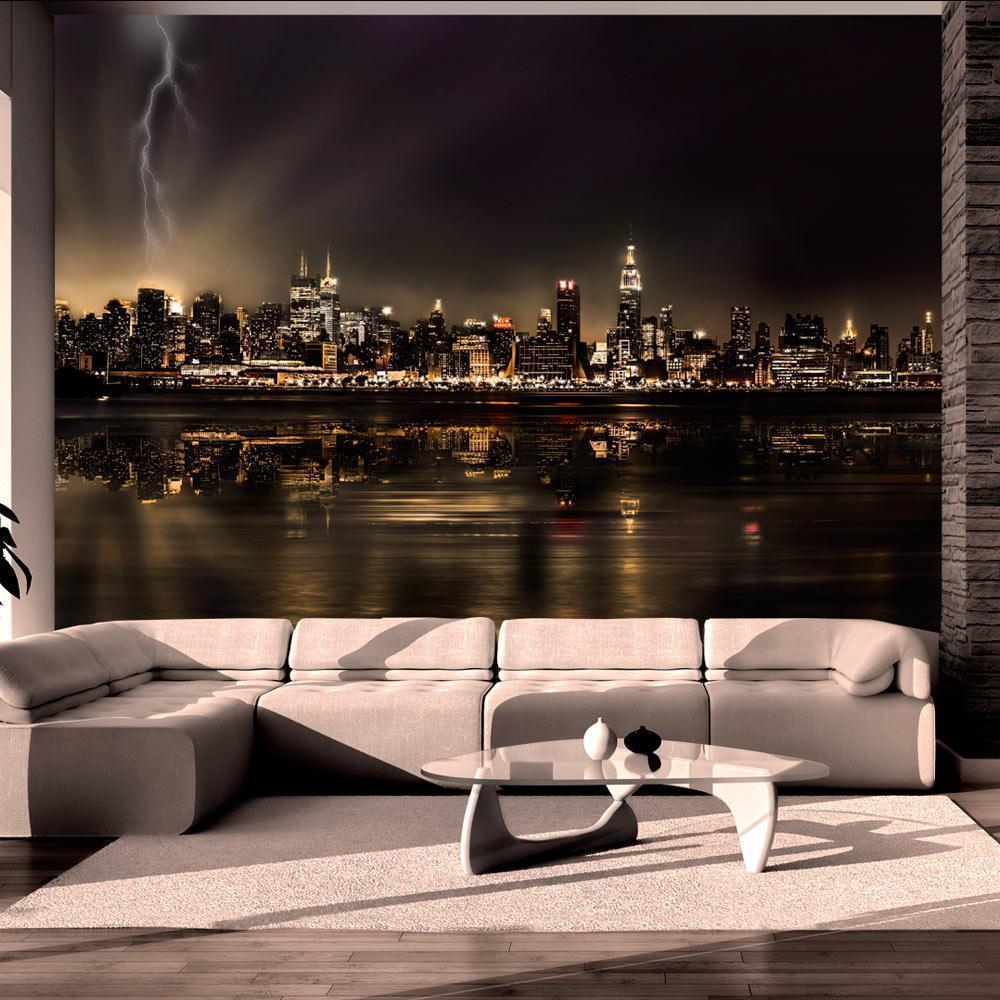 Wall Mural - Storm in New York City-Wall Murals-ArtfulPrivacy