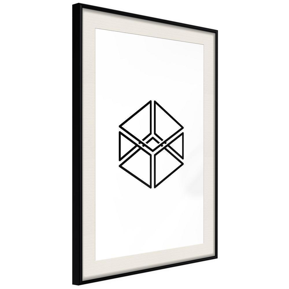 Abstract Poster Frame - Count the Squares-artwork for wall with acrylic glass protection