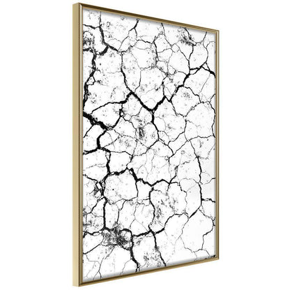 Black and White Framed Poster - Drought-artwork for wall with acrylic glass protection