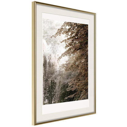 Autumn Framed Poster - Pond in the Park-artwork for wall with acrylic glass protection