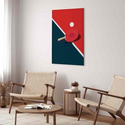 Canvas Print - Table Tennis - Racket and Ball on the Table