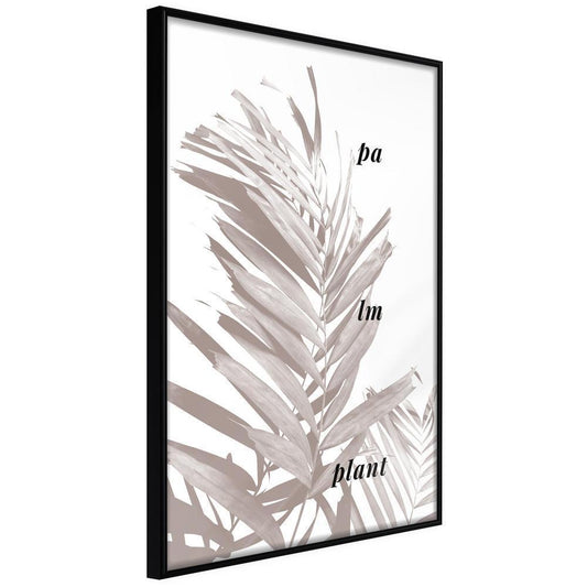 Botanical Wall Art - Beige Palm-artwork for wall with acrylic glass protection