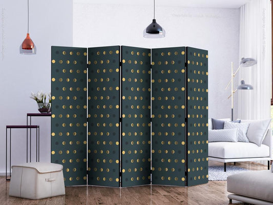 Decorative partition-Room Divider - Dots II-Folding Screen Wall Panel by ArtfulPrivacy
