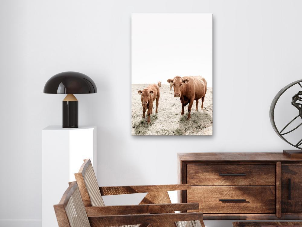 Canvas Print - Mother and Calf (1 Part) Vertical