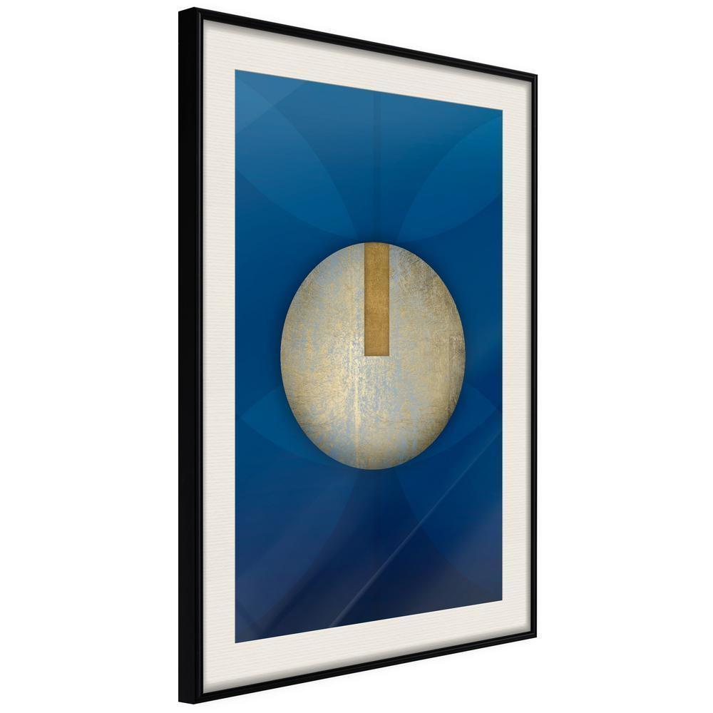 Golden Art Poster - Mysterious Object-artwork for wall with acrylic glass protection