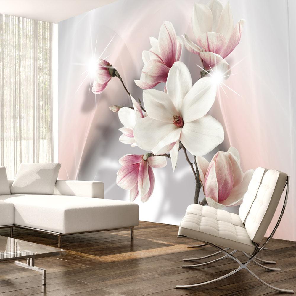 Wall Mural - White magnolias-Wall Murals-ArtfulPrivacy