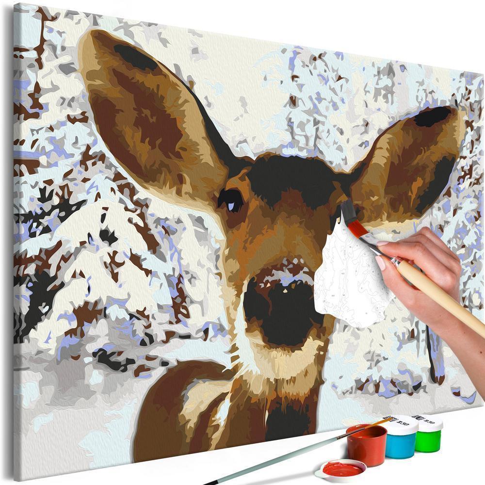 Start learning Painting - Paint By Numbers Kit - Friendly Deer - new hobby