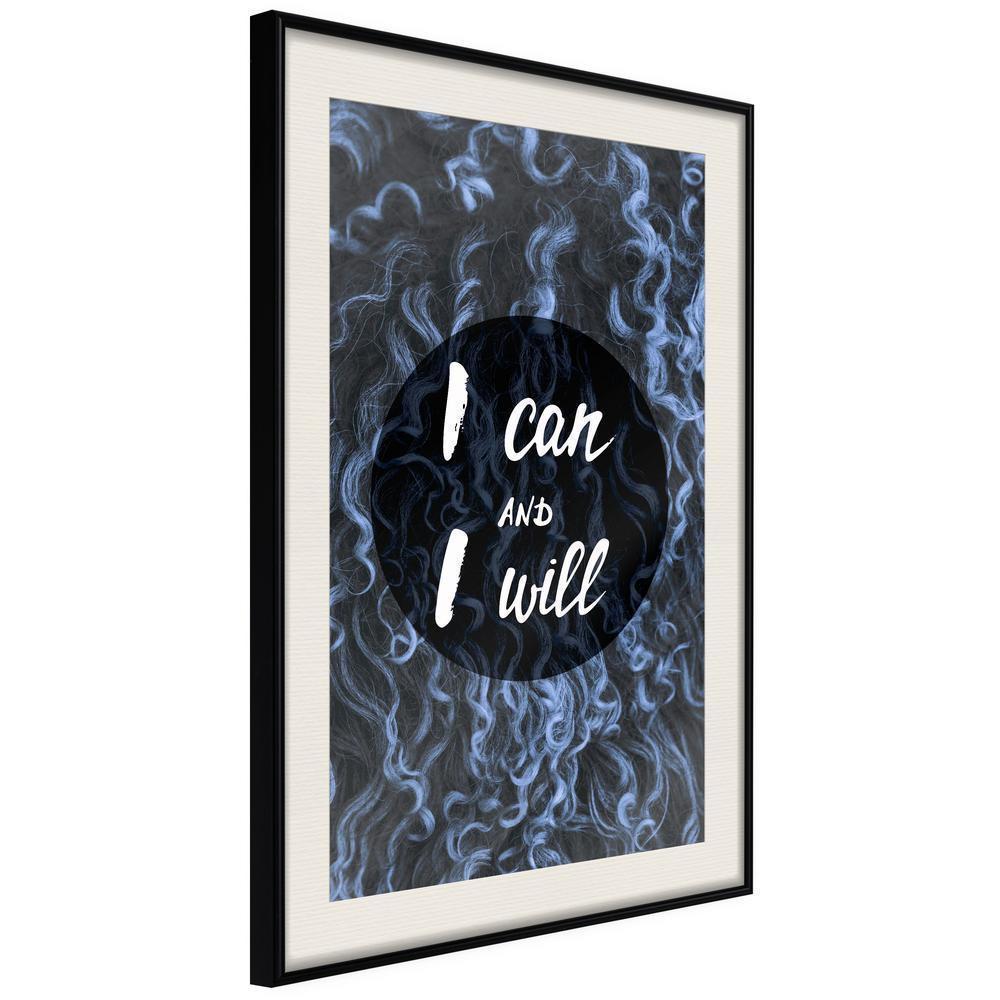 Typography Framed Art Print - Decisiveness-artwork for wall with acrylic glass protection
