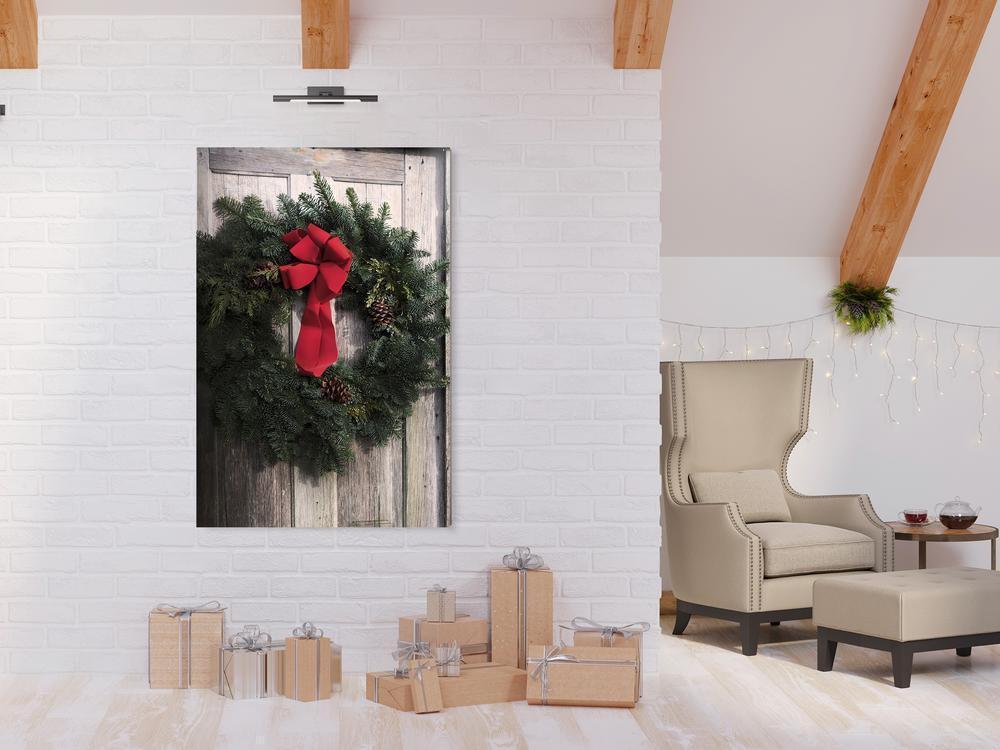 Canvas Print - Christmas Wreath (1 Part) Vertical