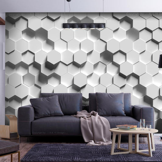 Wall Mural - Hexagonal Awareness-Wall Murals-ArtfulPrivacy