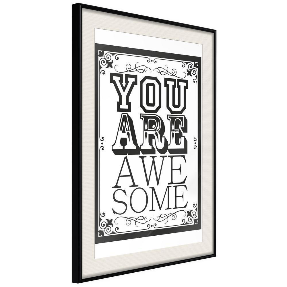 Motivational Wall Frame - You Are Awesome-artwork for wall with acrylic glass protection