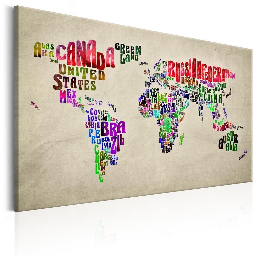 Cork board Canvas with design - Decorative Pinboard - Global Tournée (EN)-ArtfulPrivacy