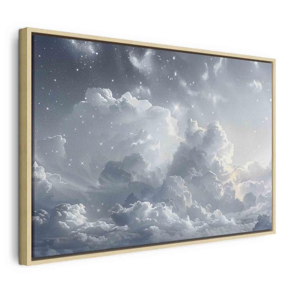 Canvas Print - Astral Calm: Stars Scattered Over Delicate Clouds