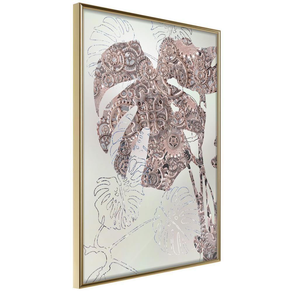 Botanical Wall Art - Ornamented Monstera-artwork for wall with acrylic glass protection