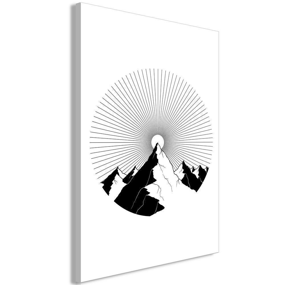 Canvas Print - Mountain at the Zenith (1 Part) Vertical-ArtfulPrivacy-Wall Art Collection