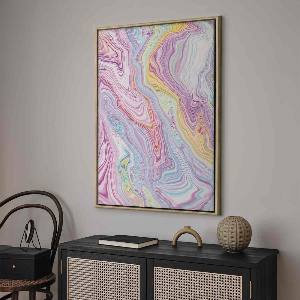 Impression sur toile - Rêve coloré - Formes abstraites aux couleurs pastel