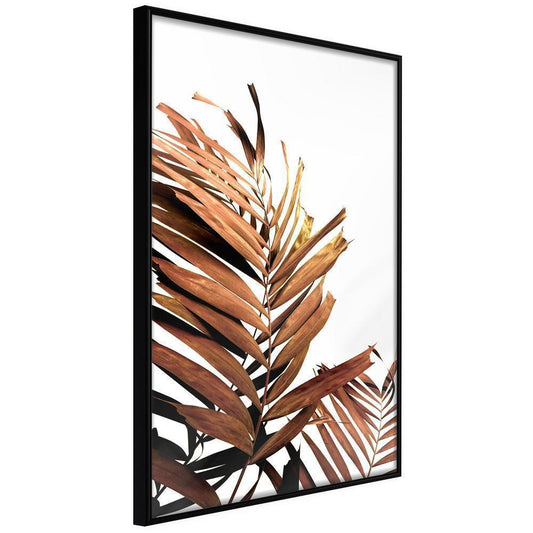 Autumn Framed Poster - Copper Palm-artwork for wall with acrylic glass protection