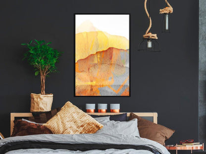 Abstract Poster Frame - Martian Landscape-artwork for wall with acrylic glass protection
